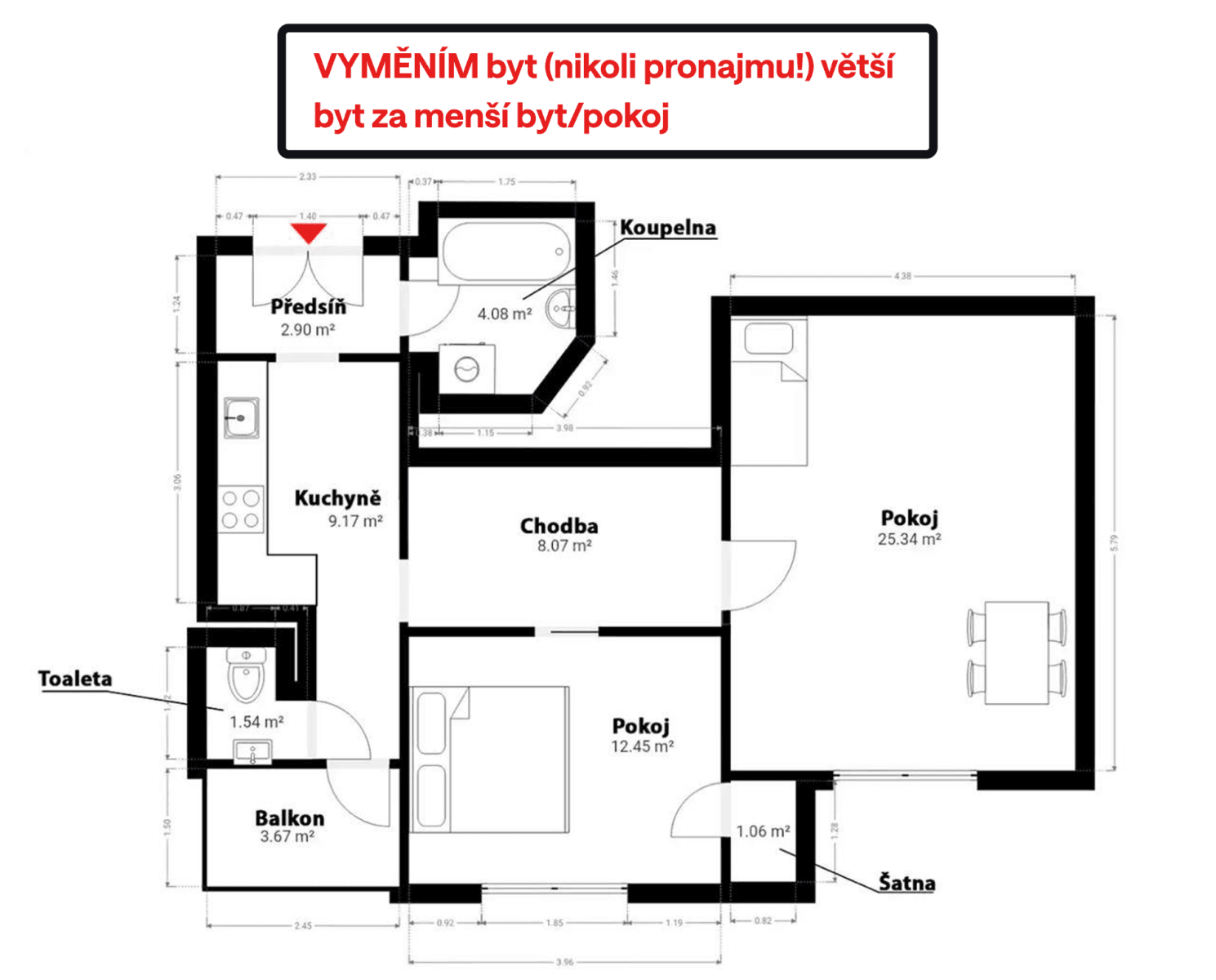 Pronájem bytu 2+1 67 m², Ambrožova, Praha, Praha Pronájem bytu 2+1 67 m², Ambrožova, Praha, Praha