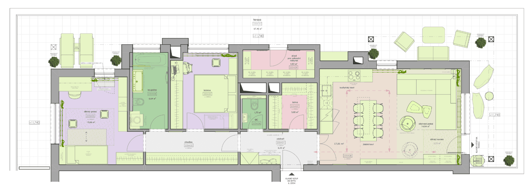 Pronájem bytu 3+kk 99 m², K Beranovu, Praha, Praha Pronájem bytu 3+kk 99 m², K Beranovu, Praha, Praha
