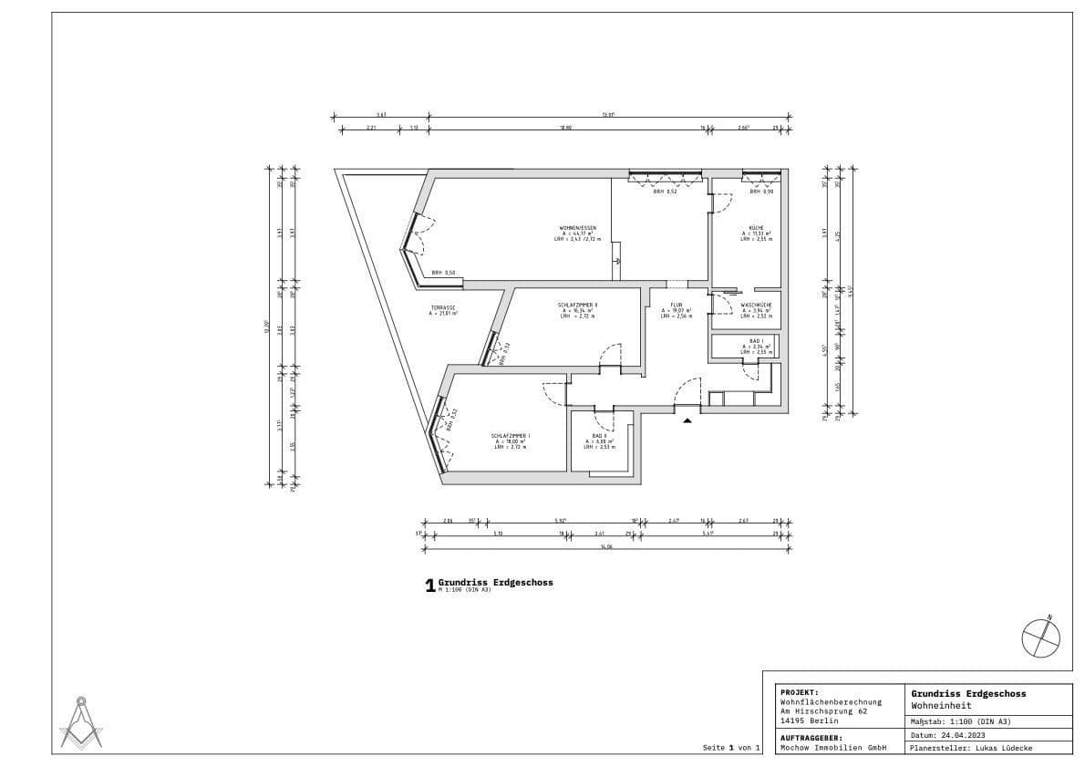 Prodej bytu 3+1 131 m², Am Hirschsprung 62, Berlin, Berlín Prodej bytu 3+1 131 m², Am Hirschsprung 62, Berlin, Berlín