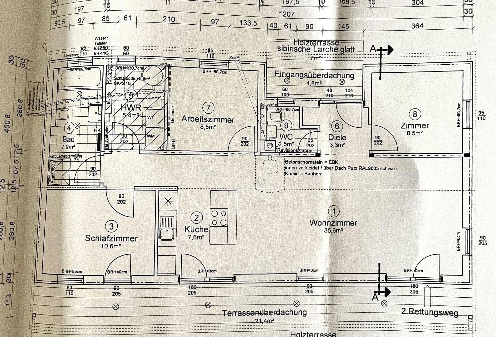 Prodej domu 90 m², pozemek 770 m², Sauerkirschenallee 2b, Waldsieversdorf, Braniborsko Prodej domu 90 m², pozemek 770 m², Sauerkirschenallee 2b, Waldsieversdorf, Braniborsko