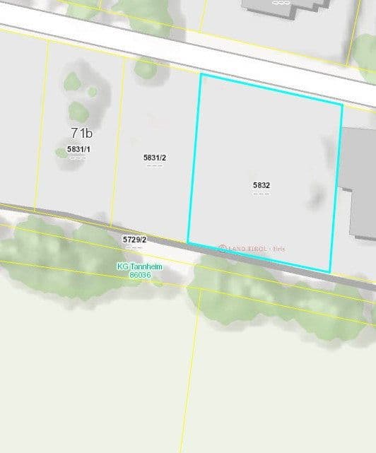 Prodej pozemku 842 m², Neu-Kienzen 70, Tannheim, Tyrolsko Prodej pozemku 842 m², Neu-Kienzen 70, Tannheim, Tyrolsko