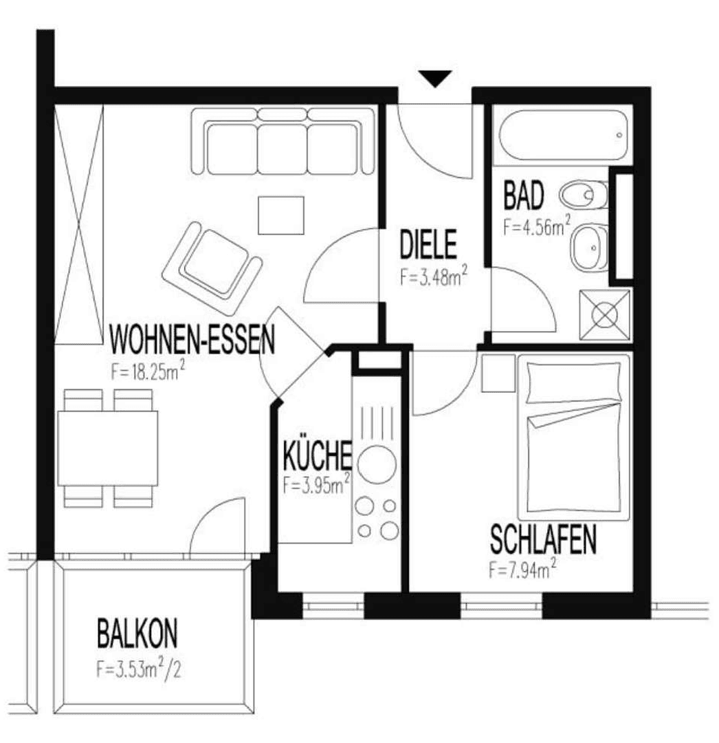 Pronájem bytu 2+1 40 m², Darmstadt, Hessen Pronájem bytu 2+1 40 m², Darmstadt, Hessen