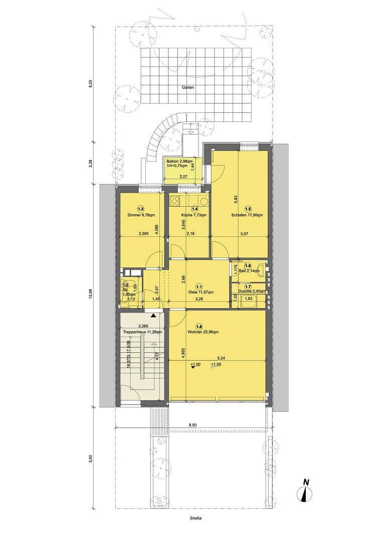 Prodej bytu 3+1 80 m², Richterstraße 14, Hamburg, Hamburg Prodej bytu 3+1 80 m², Richterstraße 14, Hamburg, Hamburg