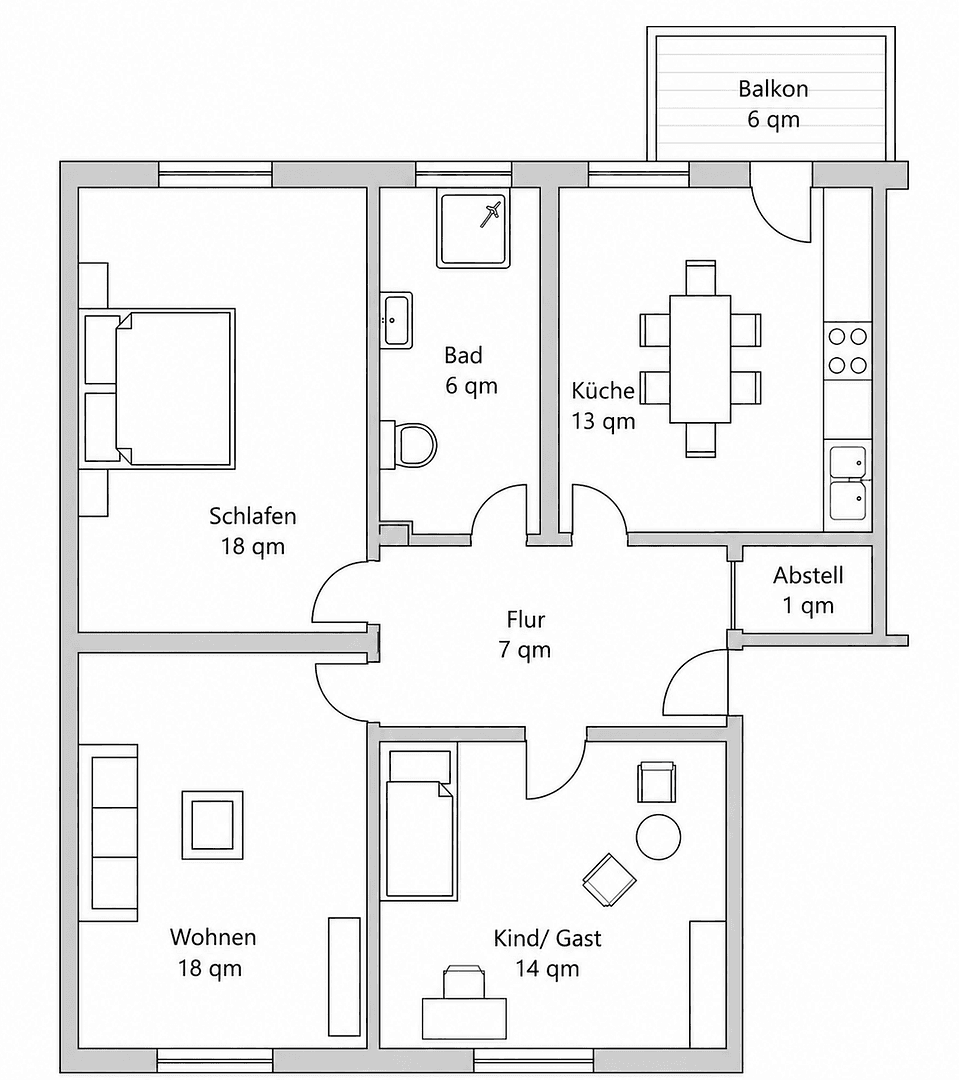 Pronájem bytu 3+1 80 m², Körnerstraße 19, Bremerhaven, Bremen Pronájem bytu 3+1 80 m², Körnerstraße 19, Bremerhaven, Bremen