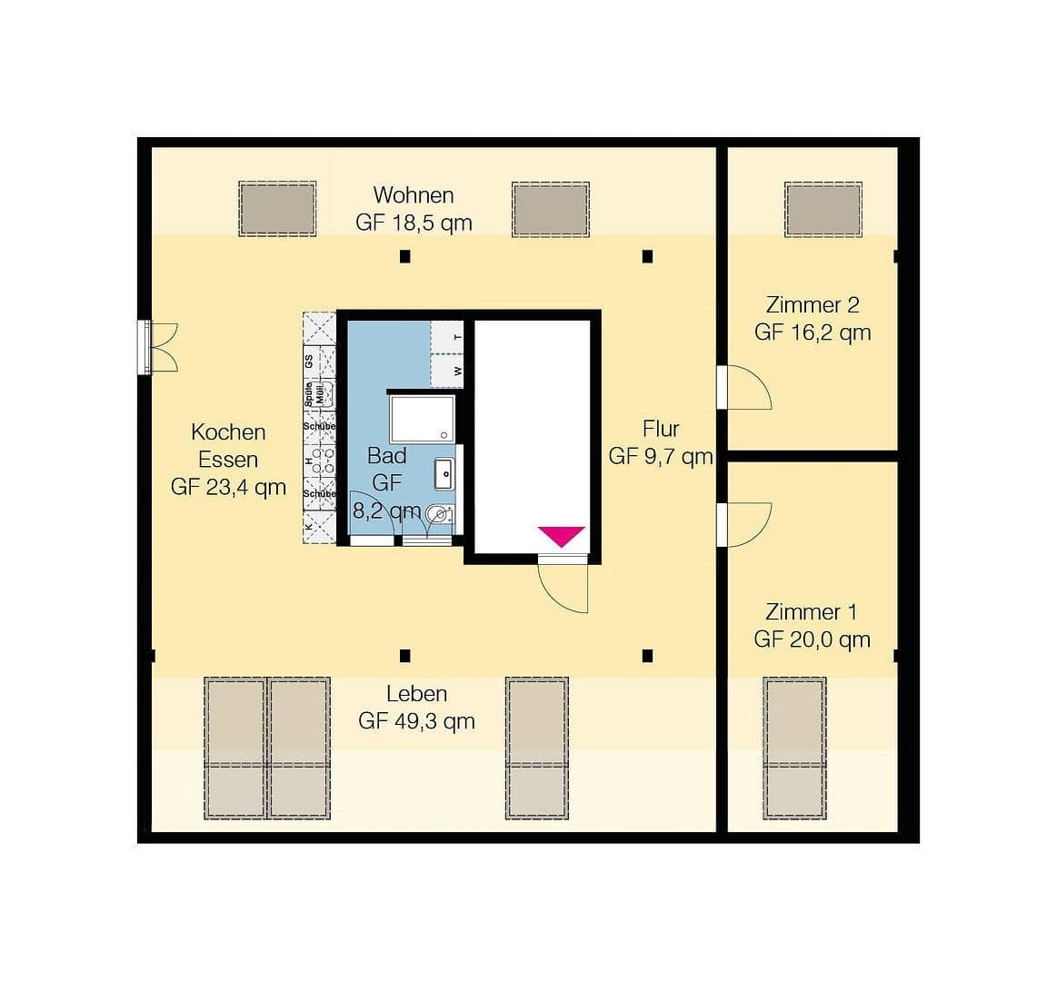 Pronájem bytu 3+1 111 m², Am Küsterberg 6B, Wolfsburg, Dolní Sasko Pronájem bytu 3+1 111 m², Am Küsterberg 6B, Wolfsburg, Dolní Sasko