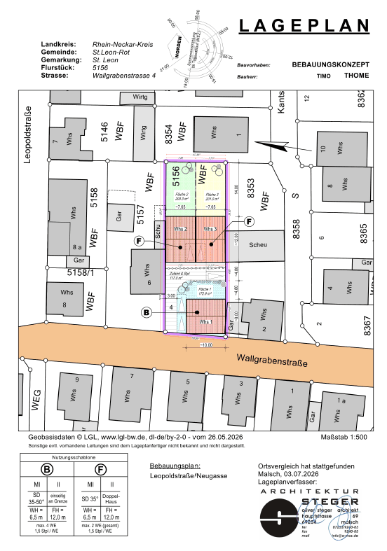 Prodej pozemku 211 m², Wallgrabenstraße 4, St. Leon-Rot, Bádensko-Württembersko Prodej pozemku 211 m², Wallgrabenstraße 4, St. Leon-Rot, Bádensko-Württembersko