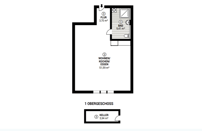 Prodej bytu 1+1 65 m², Stockacher Straße 6, Tuttlingen, Bádensko-Württembersko Prodej bytu 1+1 65 m², Stockacher Straße 6, Tuttlingen, Bádensko-Württembersko