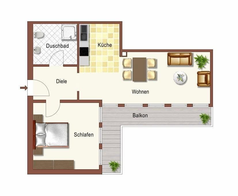 Pronájem bytu 2+1 40 m², Grundstr. 0, Detmold, Severní Porýní-Vestfálsko Pronájem bytu 2+1 40 m², Grundstr. 0, Detmold, Severní Porýní-Vestfálsko