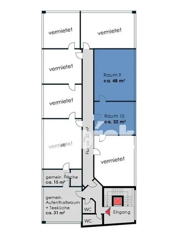 Pronájem kanceláře 28 m², Fellbach, Bádensko-Württembersko Pronájem kanceláře 28 m², Fellbach, Bádensko-Württembersko