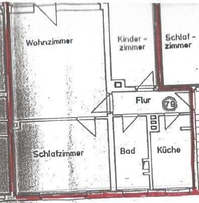 Pronájem bytu 3+1 67 m², Mergendorfer Weg 42, Riesa, Sasko Pronájem bytu 3+1 67 m², Mergendorfer Weg 42, Riesa, Sasko