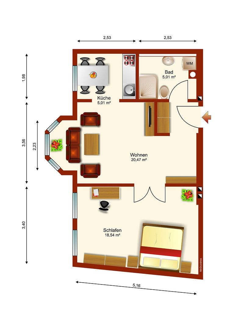 Prodej bytu 2+1 50 m², Gerhart- Hauptmann- Str. 20, Magdeburg, Sasko-Anhaltsko Prodej bytu 2+1 50 m², Gerhart- Hauptmann- Str. 20, Magdeburg, Sasko-Anhaltsko