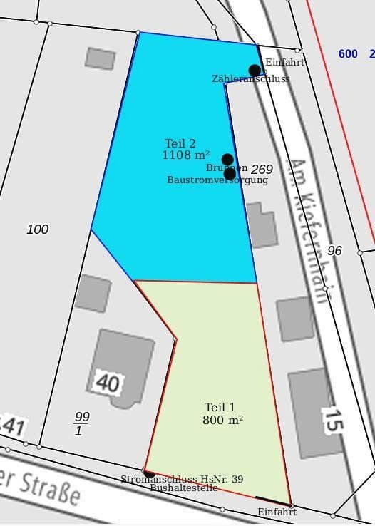 Prodej pozemku 800 m², Zernsdorfer Straße 39, Königs Wusterhausen, Braniborsko Prodej pozemku 800 m², Zernsdorfer Straße 39, Königs Wusterhausen, Braniborsko