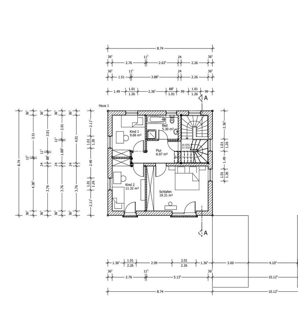 Pronájem domu 142 m², pozemek 285 m², Asamstr. 44, Ingolstadt, Bavorsko Pronájem domu 142 m², pozemek 285 m², Asamstr. 44, Ingolstadt, Bavorsko