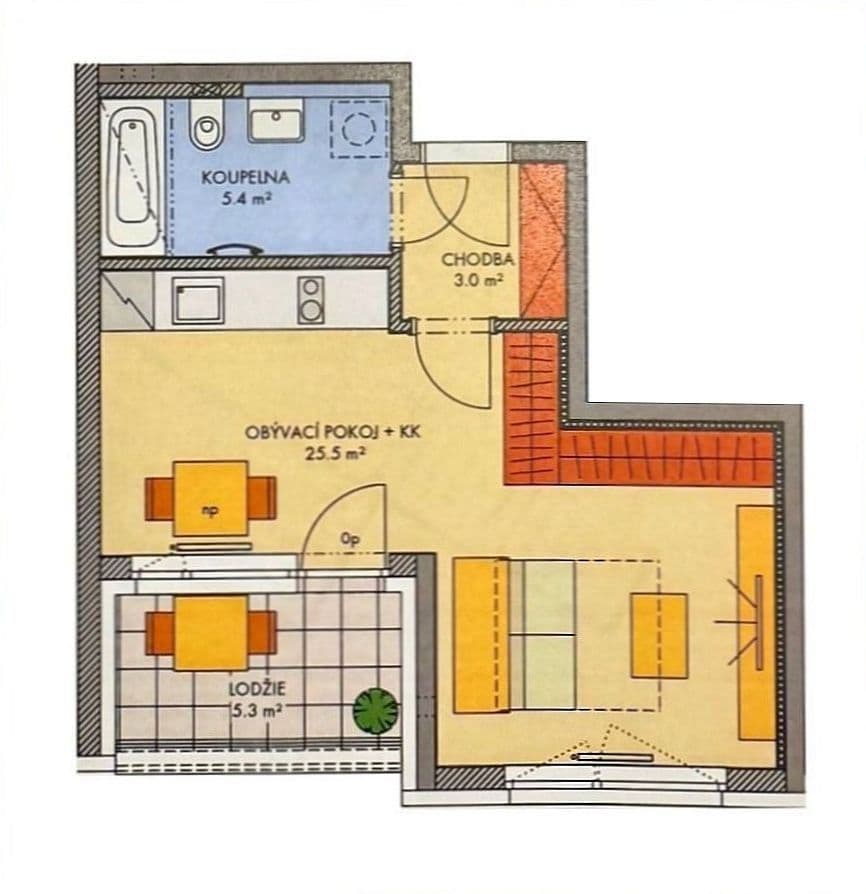 Prodej bytu 2+kk 40 m², Gollové, Praha, Praha Prodej bytu 2+kk 40 m², Gollové, Praha, Praha