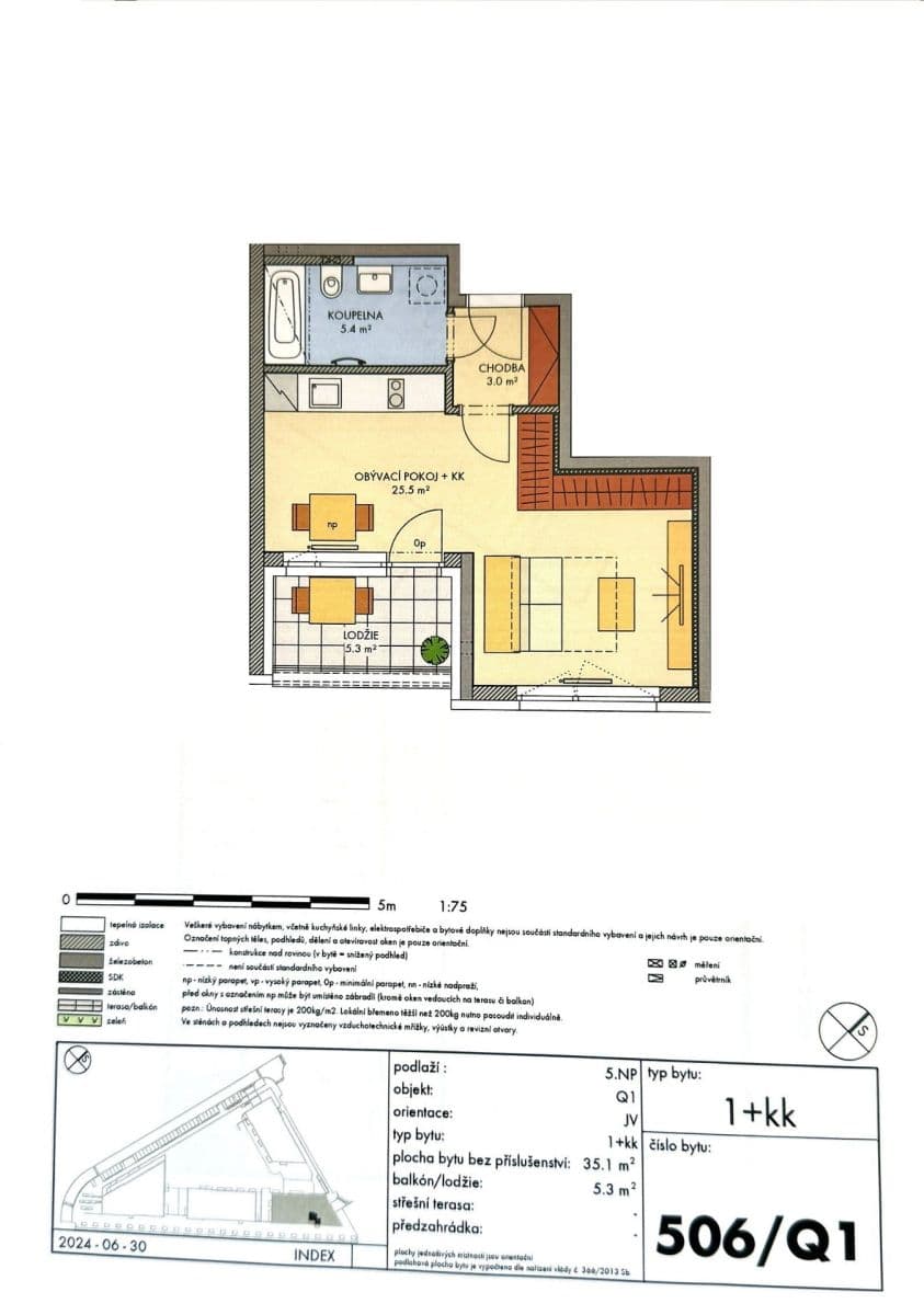 Prodej bytu 2+kk 40 m², Gollové, Praha, Praha Prodej bytu 2+kk 40 m², Gollové, Praha, Praha