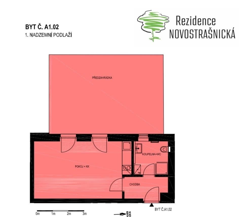 Pronájem bytu 1+kk 32 m², Třebohostická, Praha, Praha Pronájem bytu 1+kk 32 m², Třebohostická, Praha, Praha