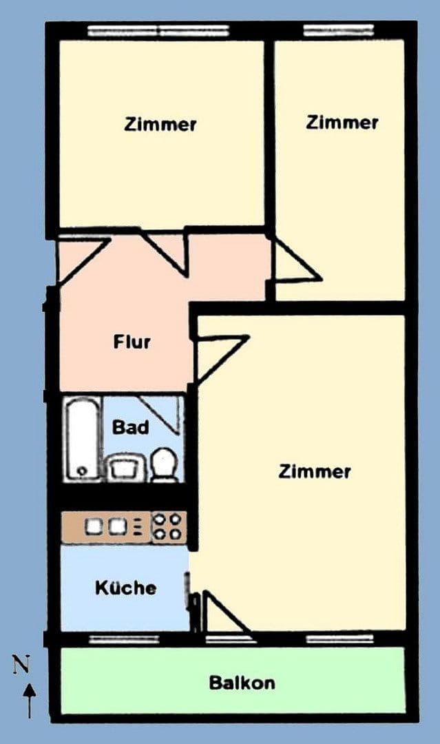 Pronájem bytu 3+1 65 m², DRESDEN, Sasko Pronájem bytu 3+1 65 m², DRESDEN, Sasko