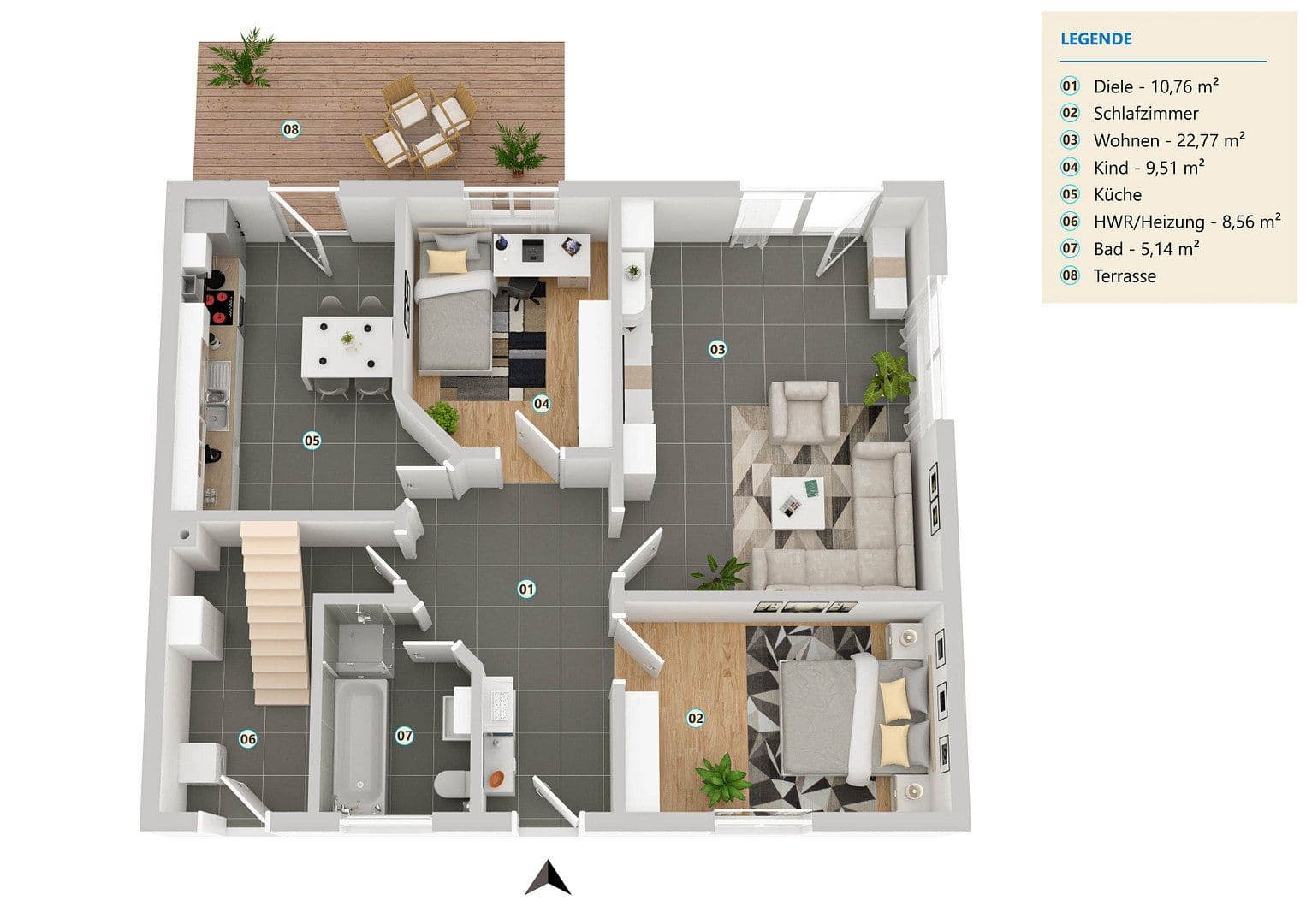 Pronájem bytu 3+1 88 m², Königsmoor, Dolní Sasko Pronájem bytu 3+1 88 m², Königsmoor, Dolní Sasko