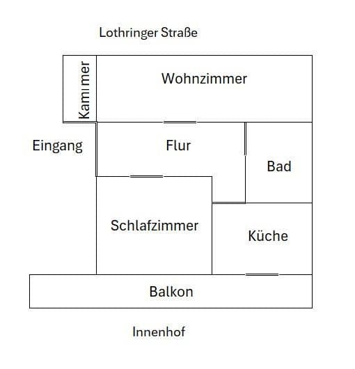 Pronájem bytu 2+kk 62 m², Lothringer Str. 07-15, Oberhausen, Severní Porýní-Vestfálsko Pronájem bytu 2+kk 62 m², Lothringer Str. 07-15, Oberhausen, Severní Porýní-Vestfálsko