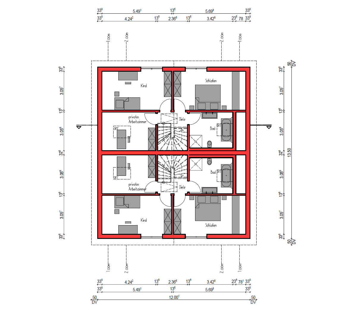 Pronájem domu 107 m², pozemek 250 m², Althengstett, Bádensko-Württembersko Pronájem domu 107 m², pozemek 250 m², Althengstett, Bádensko-Württembersko