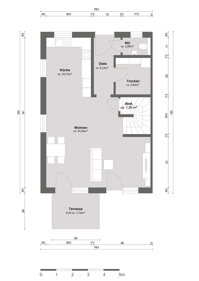 Prodej domu 137 m², pozemek 302 m², Schwabenweg, Dettingen an der Iller, Bádensko-Württembersko Prodej domu 137 m², pozemek 302 m², Schwabenweg, Dettingen an der Iller, Bádensko-Württembersko