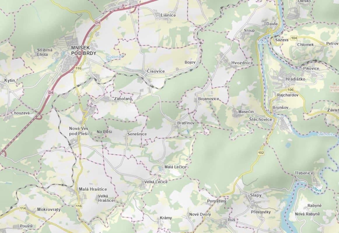 Prodej pozemku 8.308 m², Bratřínov, Středočeský kraj Prodej pozemku 8.308 m², Bratřínov, Středočeský kraj