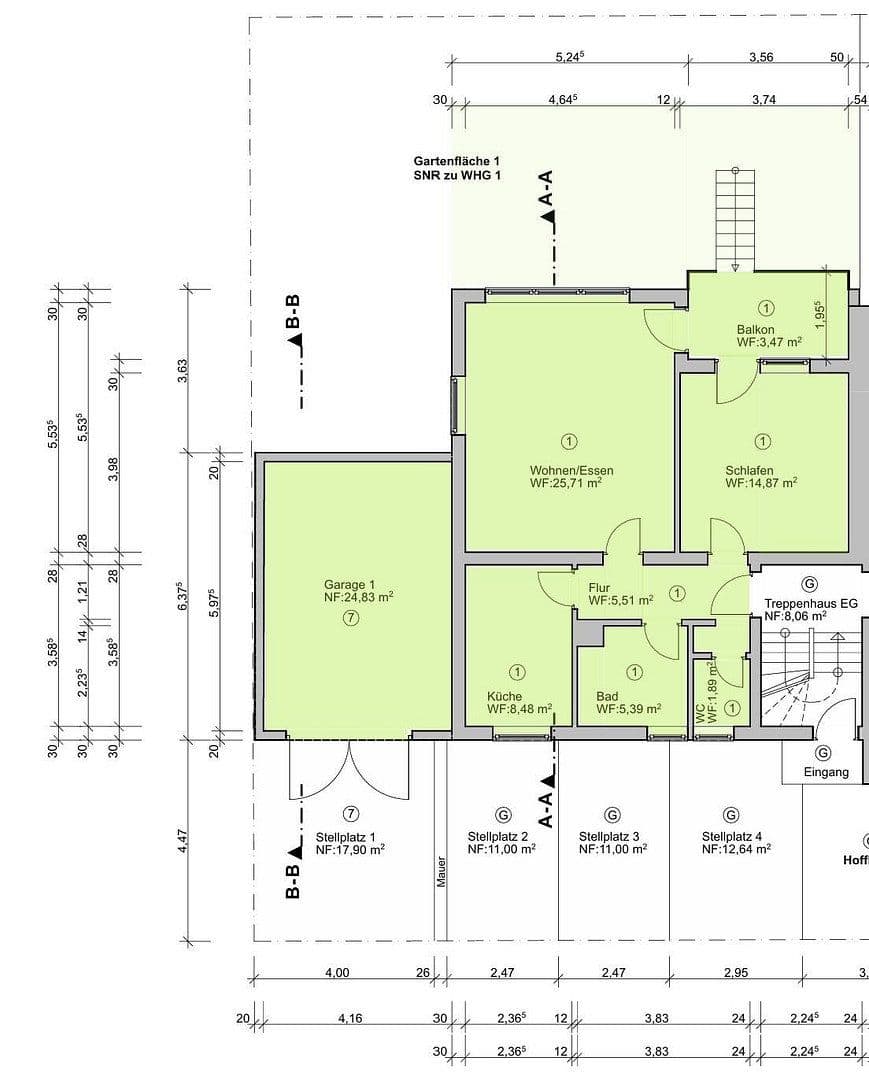 Pronájem bytu 2+1 65 m², Grüner Weg 33, Reutlingen, Bádensko-Württembersko Pronájem bytu 2+1 65 m², Grüner Weg 33, Reutlingen, Bádensko-Württembersko