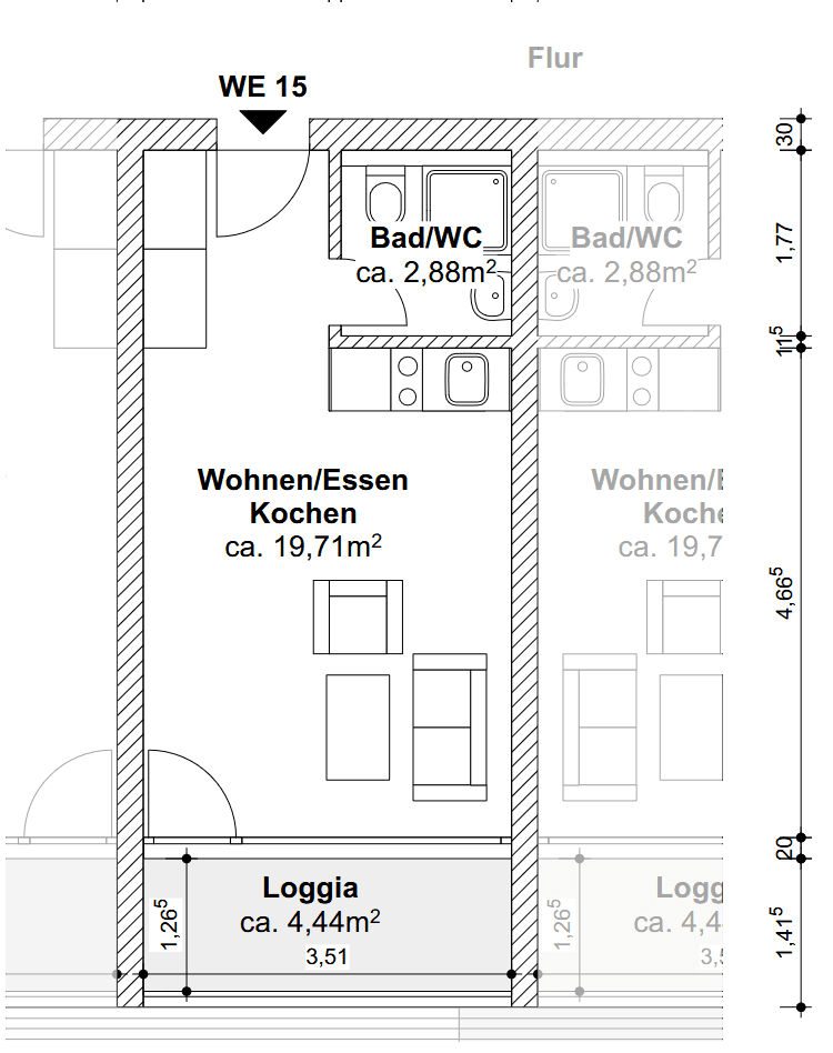 Pronájem bytu 1+1 25 m², Steinheimer Str. 219, Horn-Bad Meinberg, Severní Porýní-Vestfálsko Pronájem bytu 1+1 25 m², Steinheimer Str. 219, Horn-Bad Meinberg, Severní Porýní-Vestfálsko