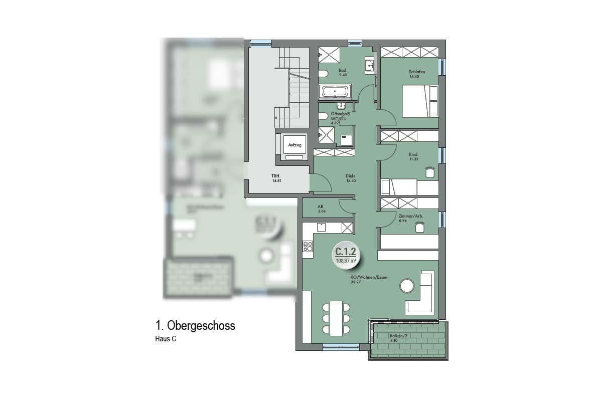Pronájem bytu 4+1 109 m², Schmerlenstraße 5, Kolbermoor, Bavorsko Pronájem bytu 4+1 109 m², Schmerlenstraße 5, Kolbermoor, Bavorsko