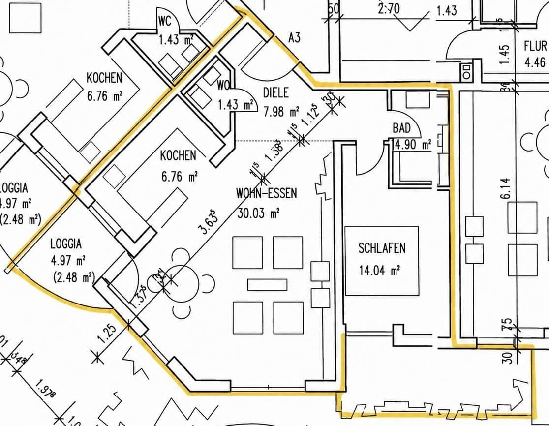 Pronájem bytu 2+1 68 m², Johanna-Kirchner-Straße 2, Hochheim, Hessen Pronájem bytu 2+1 68 m², Johanna-Kirchner-Straße 2, Hochheim, Hessen