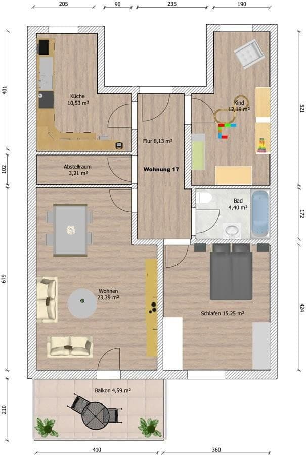 Pronájem bytu 3+1 82 m², Schöppenstedt, Dolní Sasko Pronájem bytu 3+1 82 m², Schöppenstedt, Dolní Sasko