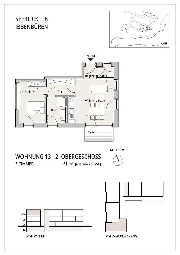 Pronájem bytu 2+1 57 m², Ibbenbüren, Severní Porýní-Vestfálsko Pronájem bytu 2+1 57 m², Ibbenbüren, Severní Porýní-Vestfálsko