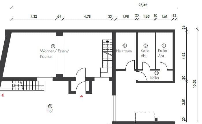 Pronájem bytu 2+1 63 m², Bruchsal, Bádensko-Württembersko Pronájem bytu 2+1 63 m², Bruchsal, Bádensko-Württembersko