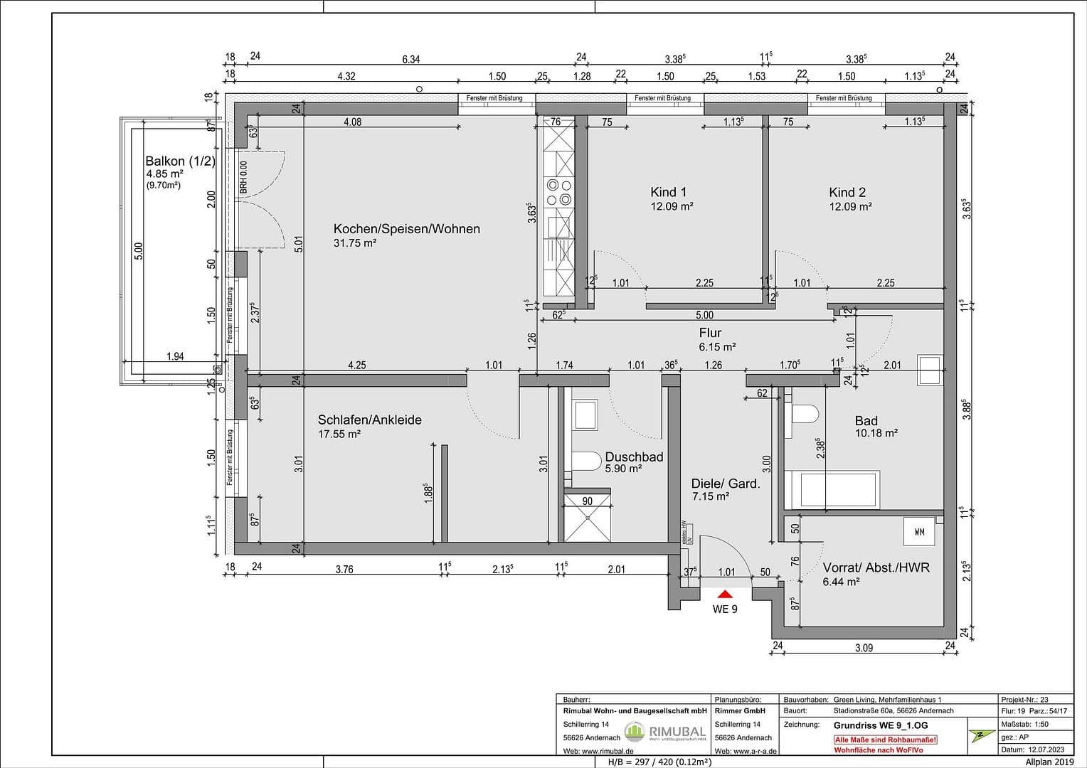 Pronájem bytu 4+1 115 m², Andernach, Porýní-Falc Pronájem bytu 4+1 115 m², Andernach, Porýní-Falc