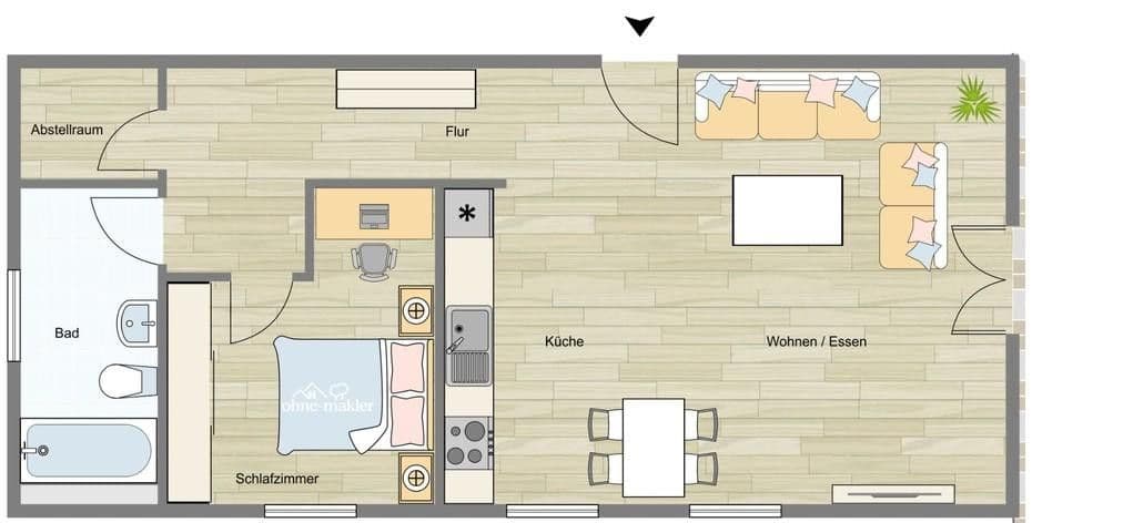 Pronájem bytu 2+kk 63 m², Georgsmarienhütte, Dolní Sasko Pronájem bytu 2+kk 63 m², Georgsmarienhütte, Dolní Sasko