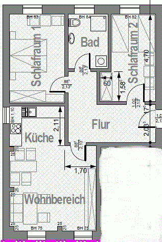 Pronájem bytu 3+1 75 m², Sagard, Mecklenburg-Vorpommern Pronájem bytu 3+1 75 m², Sagard, Mecklenburg-Vorpommern
