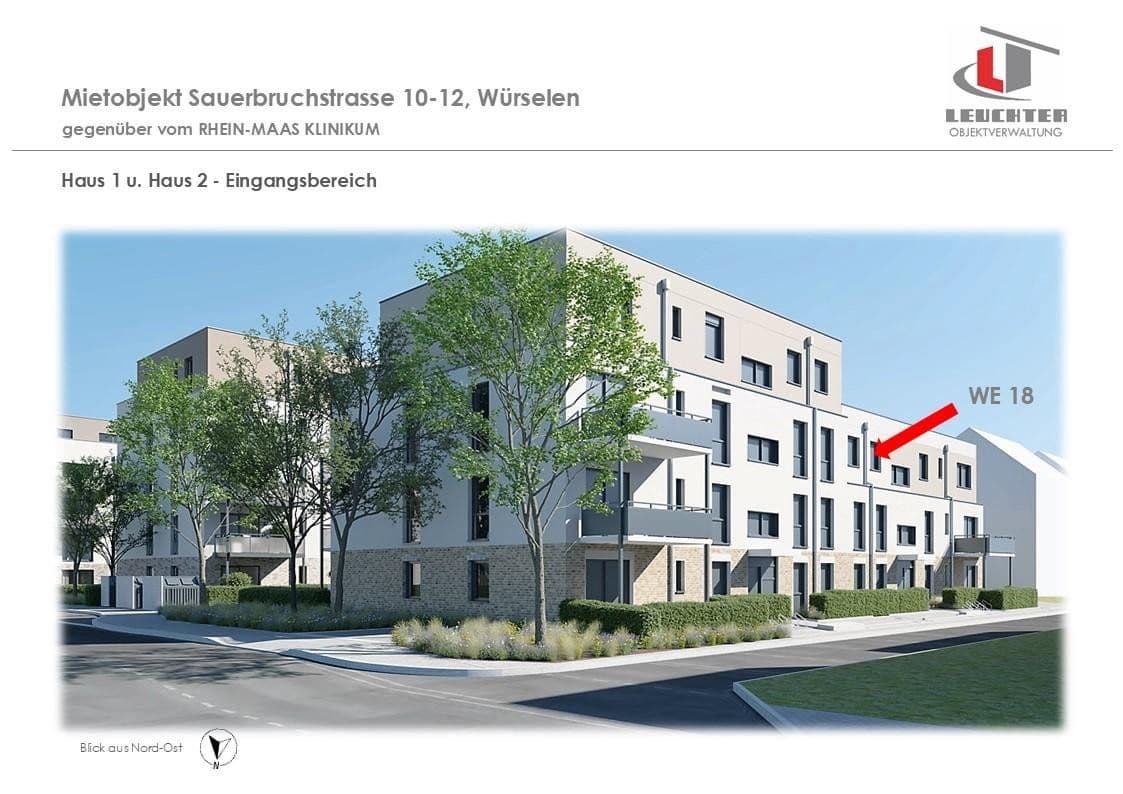 Pronájem bytu 2+1 59 m², Mauerfeldchen, Würselen, Severní Porýní-Vestfálsko Pronájem bytu 2+1 59 m², Mauerfeldchen, Würselen, Severní Porýní-Vestfálsko
