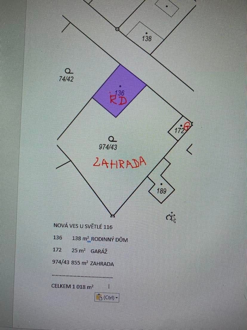 Pronájem domu 210 m², pozemek 1.018 m², Nová Ves u Světlé, Kraj Vysočina Pronájem domu 210 m², pozemek 1.018 m², Nová Ves u Světlé, Kraj Vysočina