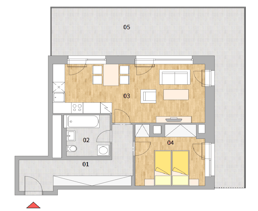 Pronájem bytu 2+kk 56 m², Mezi Vodami, Praha, Praha Pronájem bytu 2+kk 56 m², Mezi Vodami, Praha, Praha