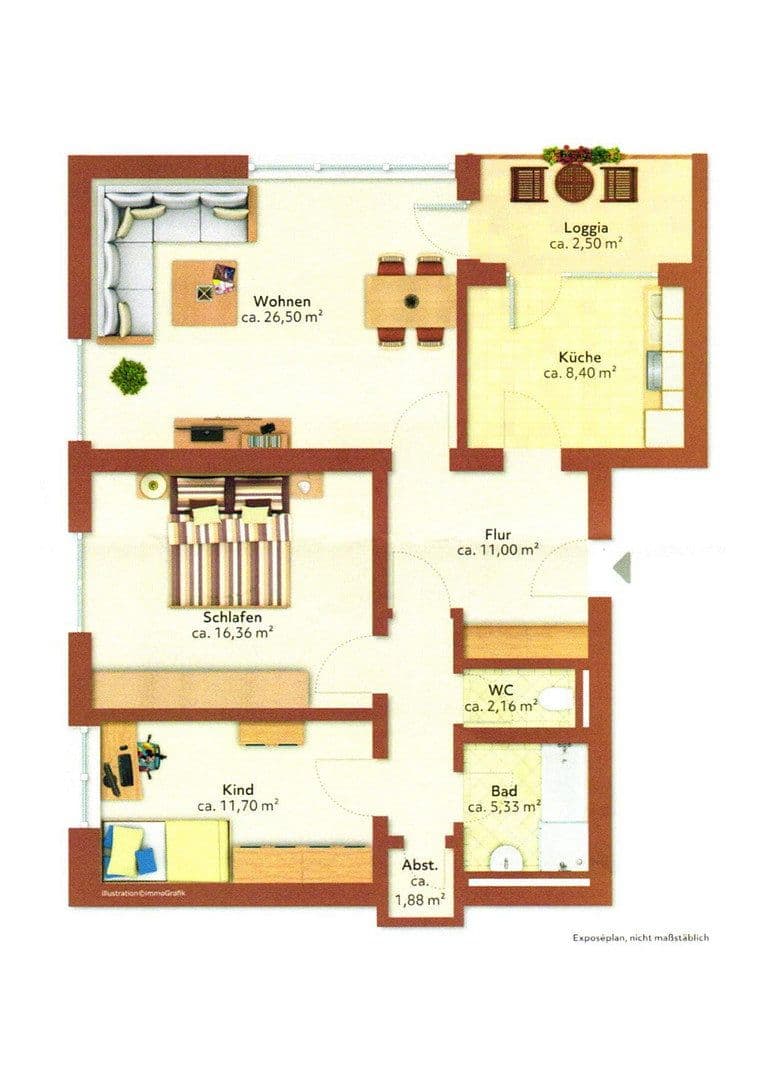 Pronájem bytu 3+1 86 m², Dompfaffstraße 136, Erlangen, Bavorsko Pronájem bytu 3+1 86 m², Dompfaffstraße 136, Erlangen, Bavorsko