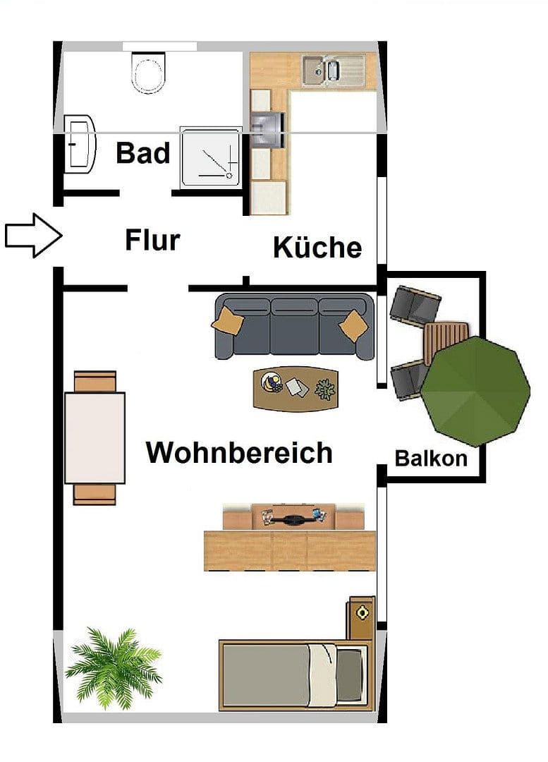 Pronájem bytu 1+1 35 m², Lehnerstr. 20, Lauffen am Neckar, Bádensko-Württembersko Pronájem bytu 1+1 35 m², Lehnerstr. 20, Lauffen am Neckar, Bádensko-Württembersko