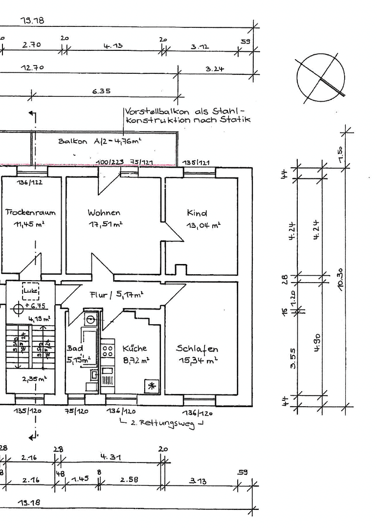 Pronájem bytu 3+1 70 m², Am Bahnhof 1, Jena, Durynsko Pronájem bytu 3+1 70 m², Am Bahnhof 1, Jena, Durynsko