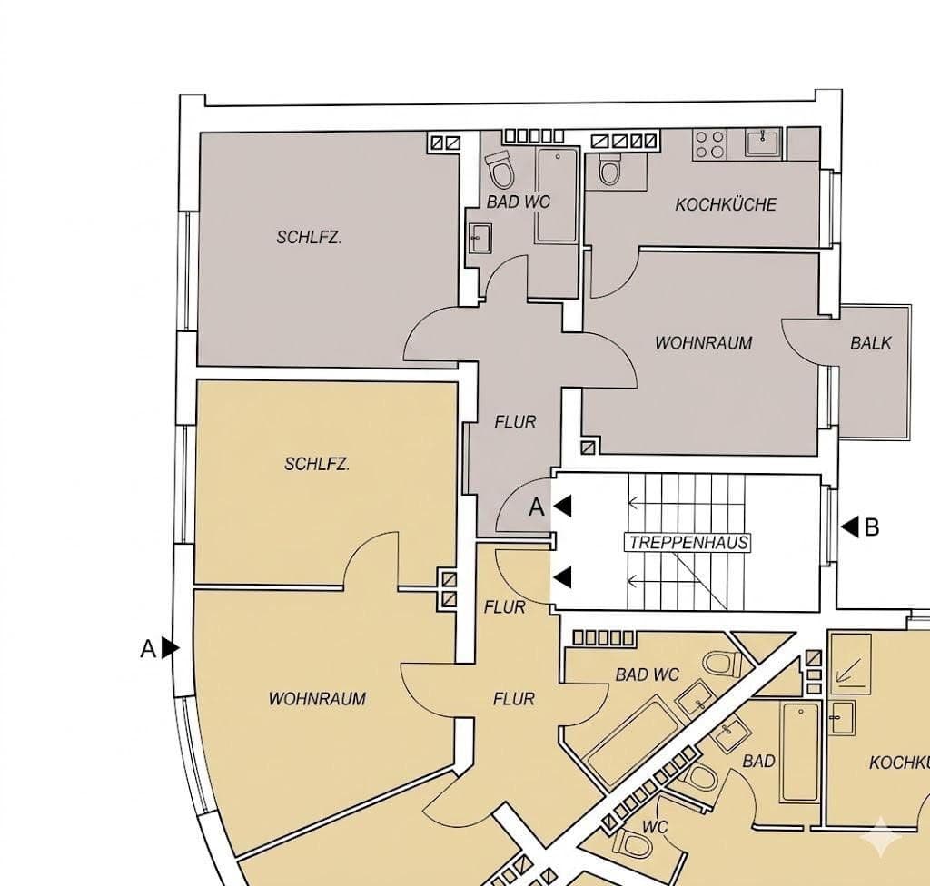 Pronájem bytu 2+1 60 m², Hochstraße 66, Hagen, Severní Porýní-Vestfálsko Pronájem bytu 2+1 60 m², Hochstraße 66, Hagen, Severní Porýní-Vestfálsko