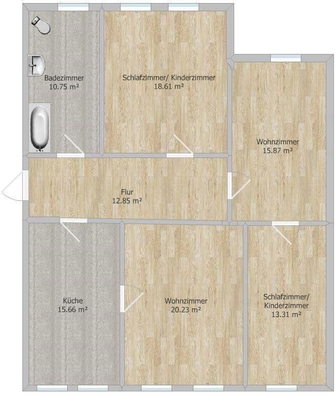 Pronájem bytu 4+1 107 m², Ascher Str. 15, Hof, Bavorsko Pronájem bytu 4+1 107 m², Ascher Str. 15, Hof, Bavorsko