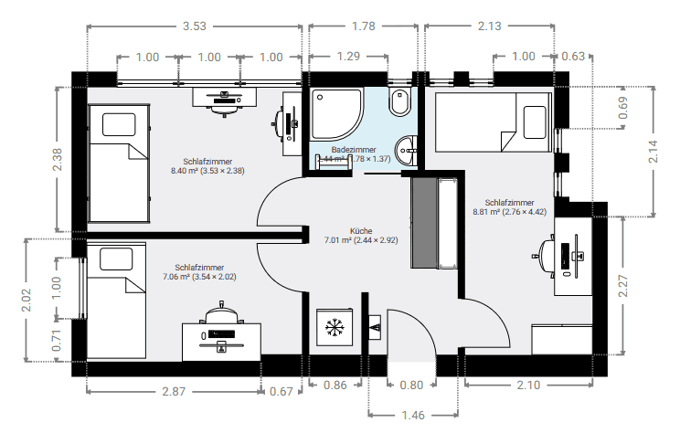 Pronájem bytu 16 m², Peter-Henlein-Straße 78, Nürnberg, Bavorsko Pronájem bytu 16 m², Peter-Henlein-Straße 78, Nürnberg, Bavorsko