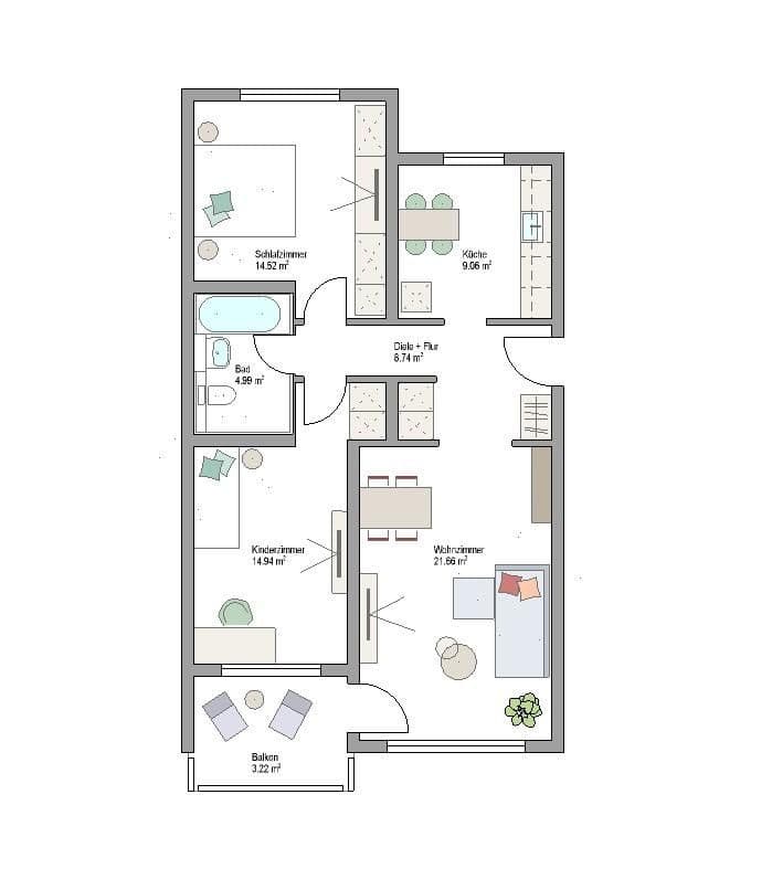 Pronájem bytu 3+1 75 m², Sauerweinstr. 8-12, Darmstadt, Hessen Pronájem bytu 3+1 75 m², Sauerweinstr. 8-12, Darmstadt, Hessen