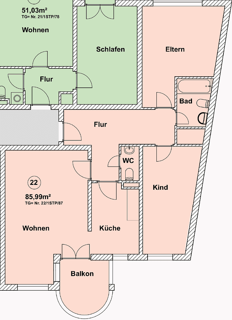 Pronájem bytu 3+1 90 m², Hallesche Allee 13, Karlsruhe, Bádensko-Württembersko Pronájem bytu 3+1 90 m², Hallesche Allee 13, Karlsruhe, Bádensko-Württembersko