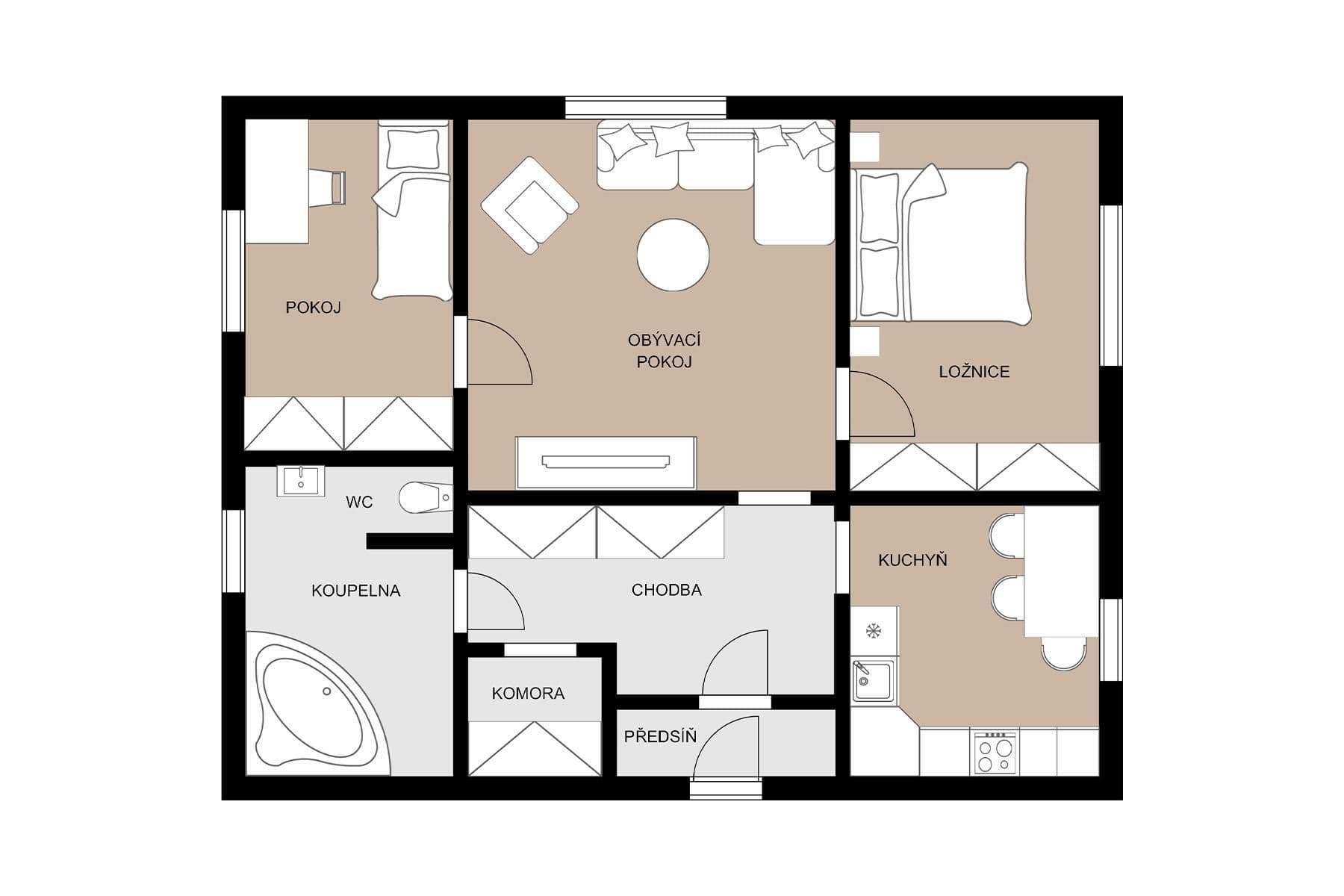 Prodej bytu 3+1 67 m², Školní, Chrastava, Liberecký kraj Prodej bytu 3+1 67 m², Školní, Chrastava, Liberecký kraj