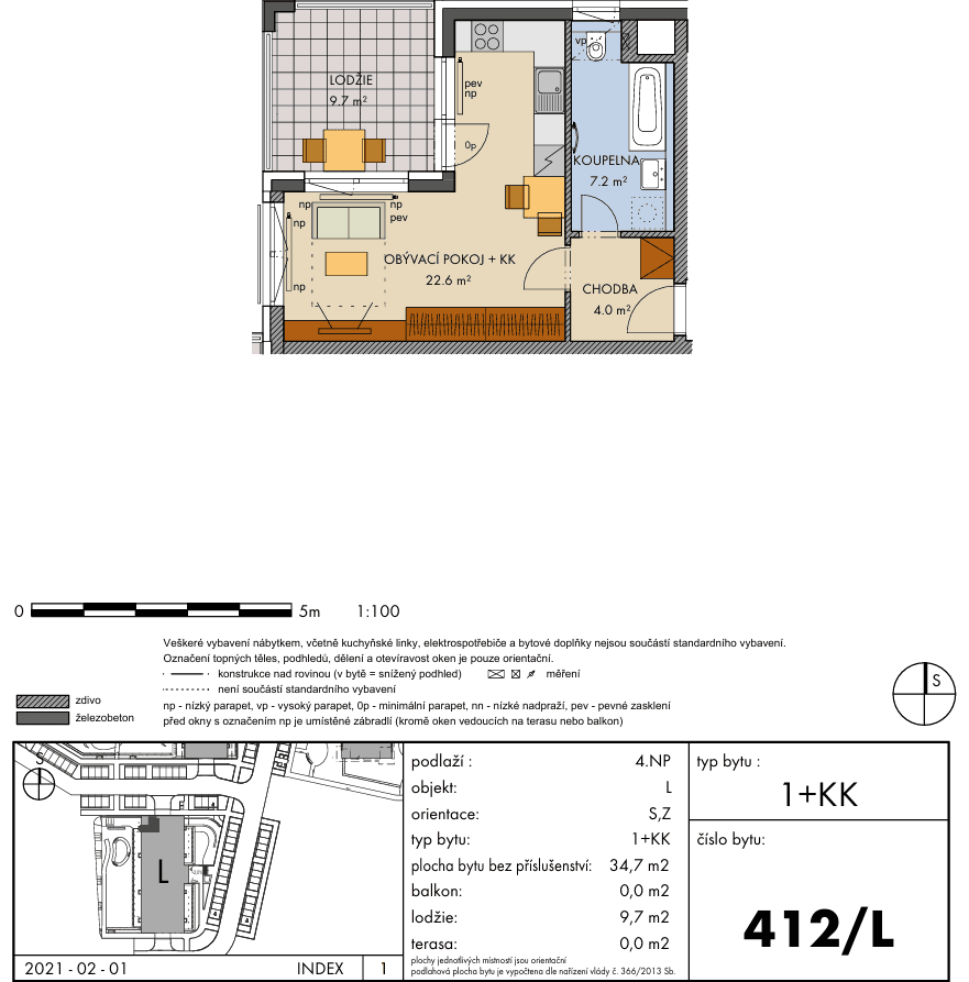 Pronájem bytu 1+kk 45 m², Ondrákové, Praha, Praha Pronájem bytu 1+kk 45 m², Ondrákové, Praha, Praha