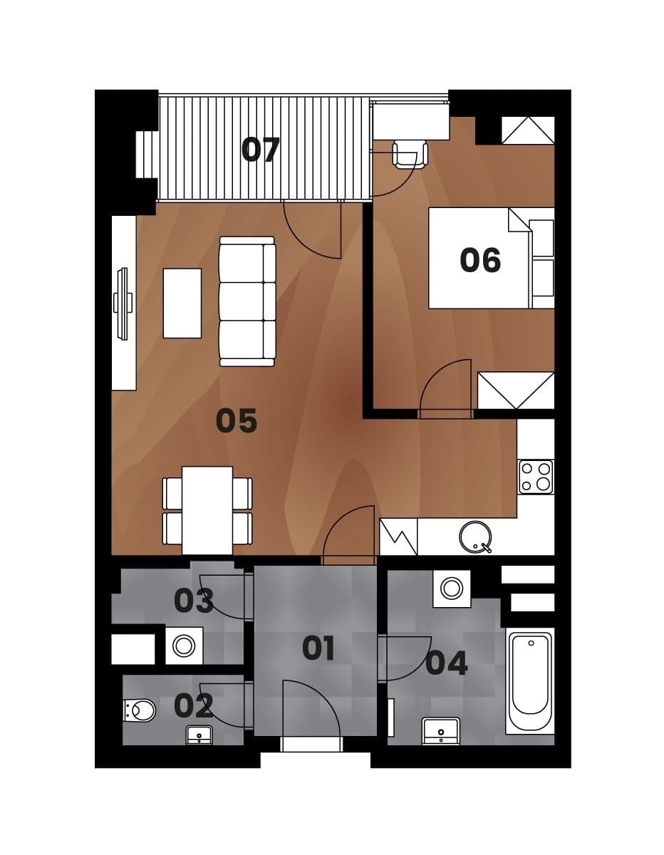 Pronájem bytu 2+kk 67 m², Malešická, Praha, Praha Pronájem bytu 2+kk 67 m², Malešická, Praha, Praha